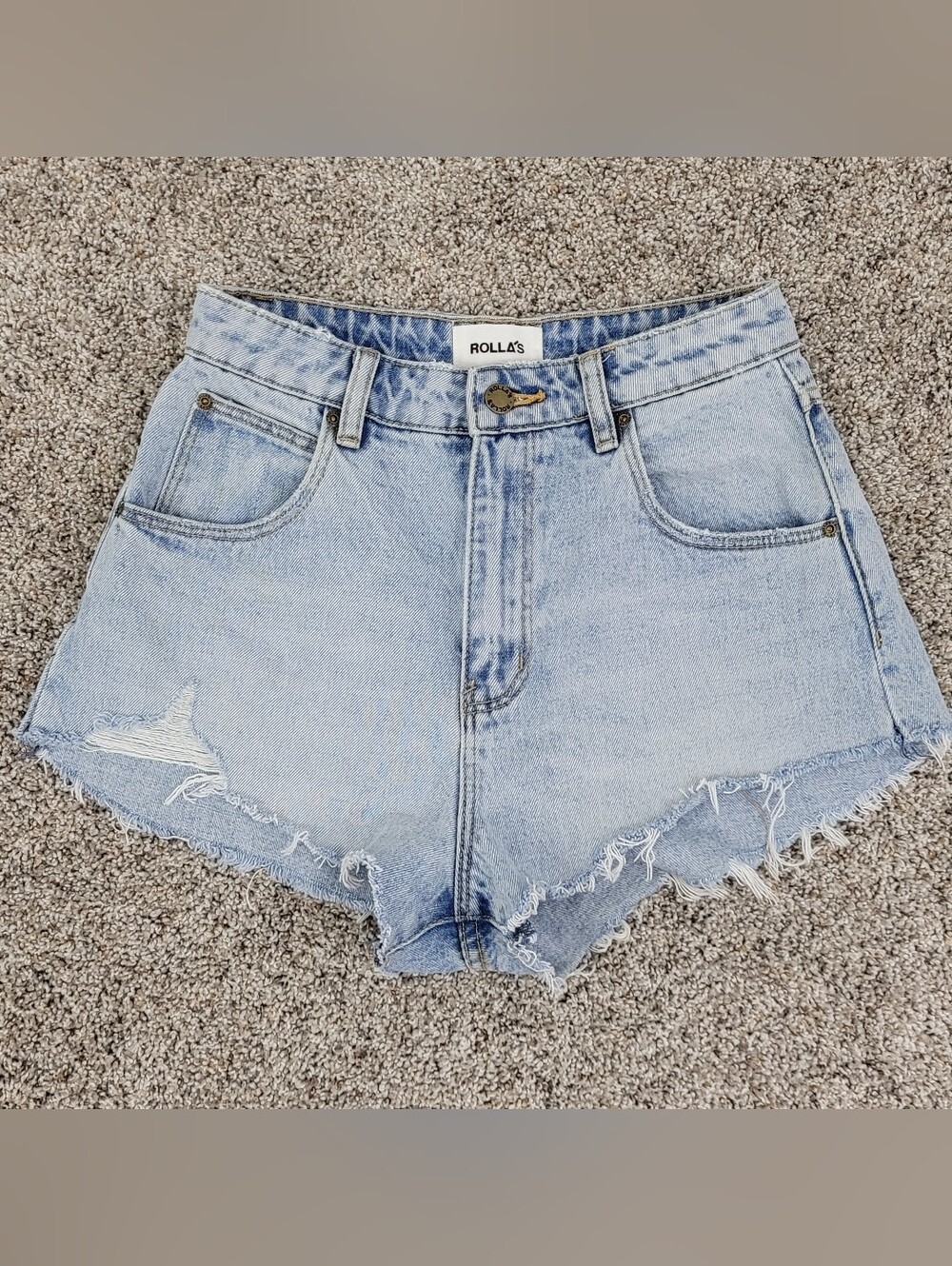 Rolla's Mirage High Rise Loose Fit Denim Shorts Womens 25